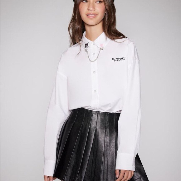 Kuromi Chain Collar Shirt - Picture 2 of 3